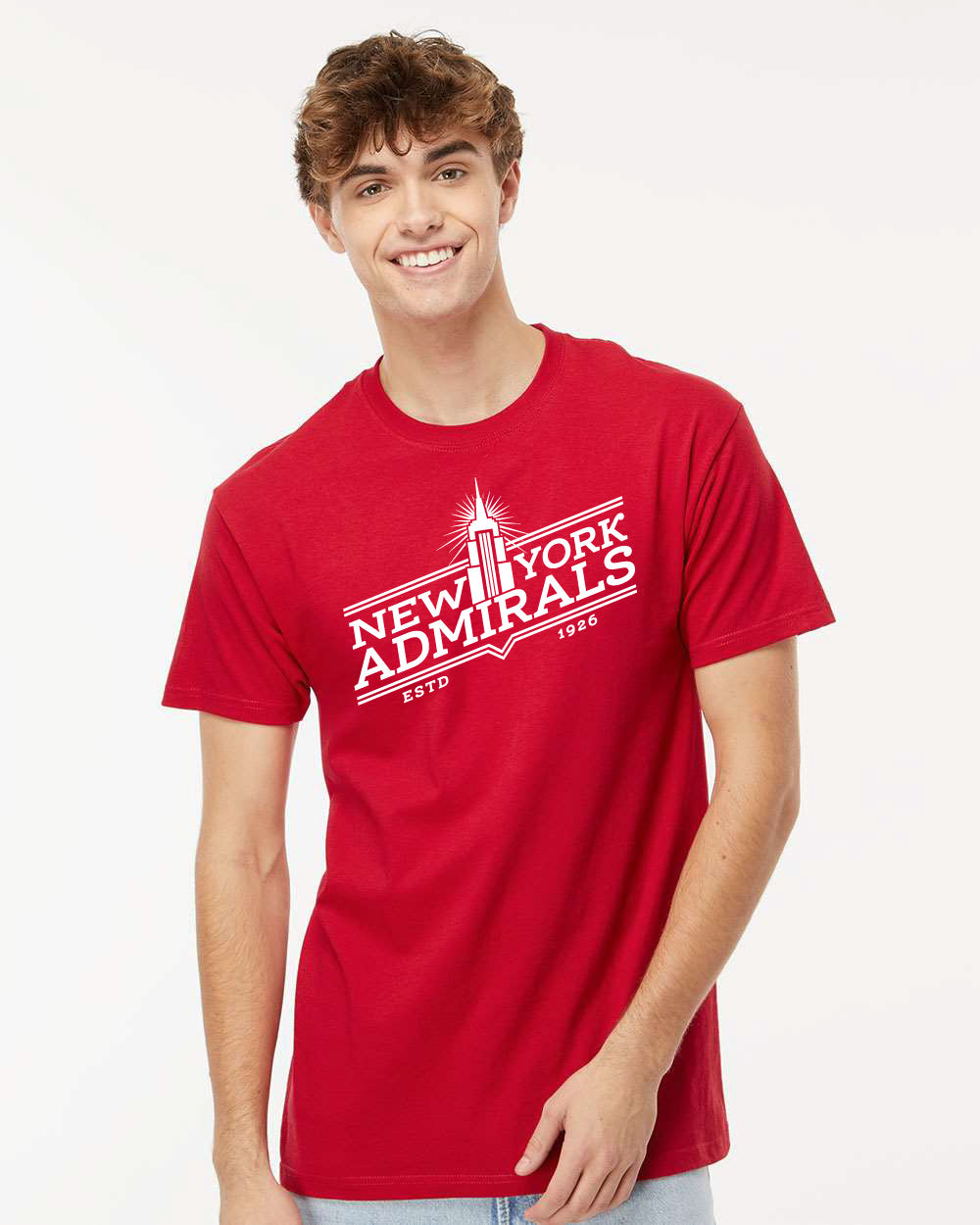Scott Hunter #21 – New York Admirals Tee (Deep Red)